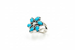 Carolyn Pollack Sleeping Beauty Turquoise Sterling Silver Pinwheel Ring Size 5