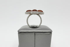 Generation Gems Sterling Silver Flower Cabochon Gemstone Ring, Size 5