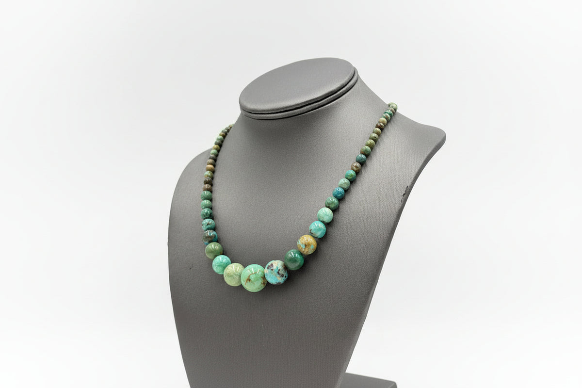 Jay King Green Banded Vetiver Epidote Graduated Bead Necklace, 18"