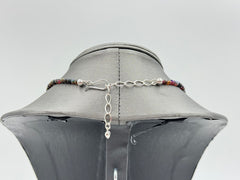 Jay King Ethiopian Midnight Black Opal Graduated Bead Necklace 925 Silver