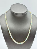 Jay King Ethiopian Cloud Opal Faceted Graduated Bead Necklace 925 Silver
