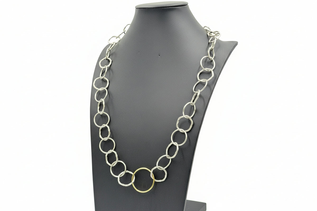 Peter Thomas Roth Sterling Silver & 18K Signature Romance Necklace, 30"