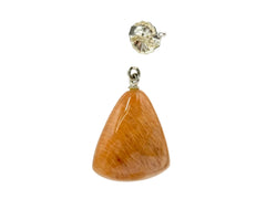 Jay King Sterling Silver Madagascar Peach Stone Earrings