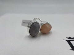 Samantha Wills Silvertone 'Here Comes the Sun' Bold Gibbsite & quartzite Ring, Size 6