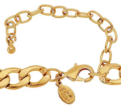 Joan Rivers Jeweled Gold Tone Statement Necklace on 18" Curb Chain