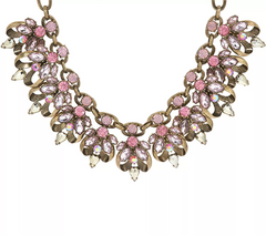 Joan Rivers Pink Crystal Couture 19" Statement Necklace w/ 3" Extender
