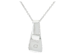 RLM Bronze Curves Fold Over Pendant on Adjustable Chain