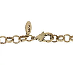 LOGO Links by Lori Goldstein Cluster Pendant w/ Rolo Chain 30" Antiqued Goldtone Necklace