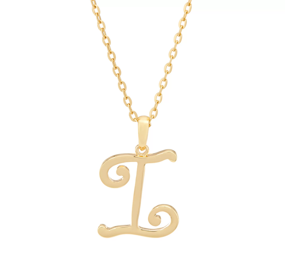 C. Wonder 32" Script Goldtone Initial "I" Pendant Necklace