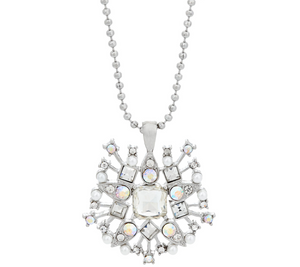 C. Wonder Crystal Starburst Blue/Plum Gold Tone Pendant with Chain