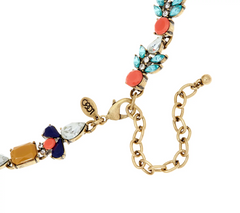 LOGO Links by Lori Goldstein Floral Collar Antiqued Gold Tone Necklace