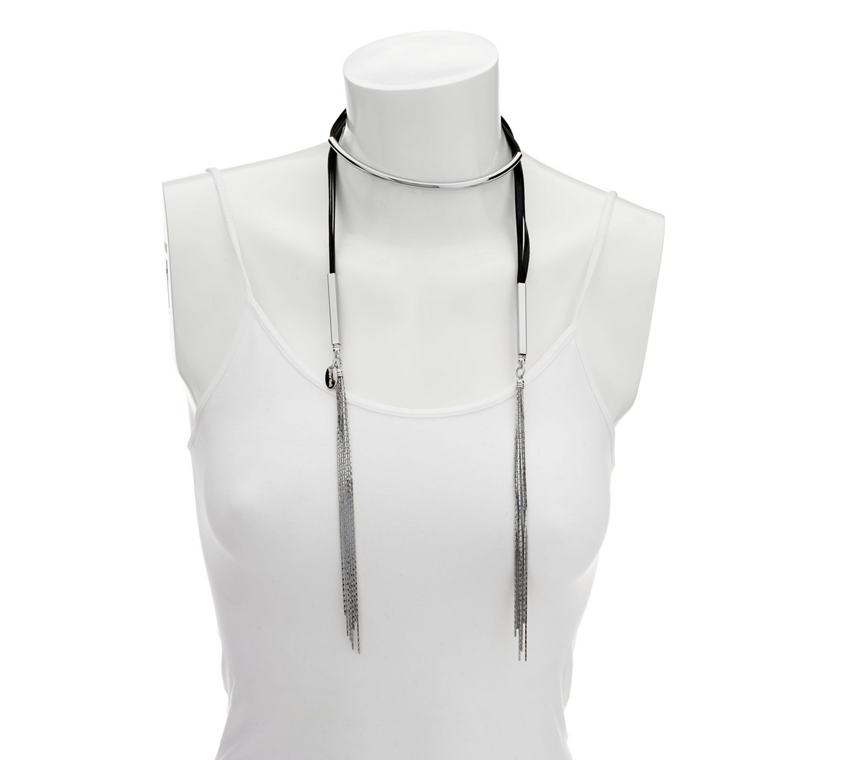 Polished Collar and Tassel Necklace