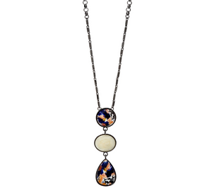 LOGO Links by Lori Goldstein Three Stone Pendant Necklace