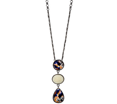 LOGO Links by Lori Goldstein Three Stone Pendant Necklace