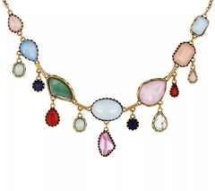 LOGO Links by Lori Goldstein Assorted Shapes Hanging GoldTOne Necklace