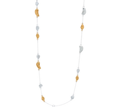 RLM Bronze Two Tone Pebble Station Necklace