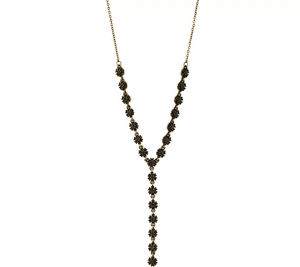 LOGO Links by Lori Goldstein Mini Flowers Silver-Black Necklace
