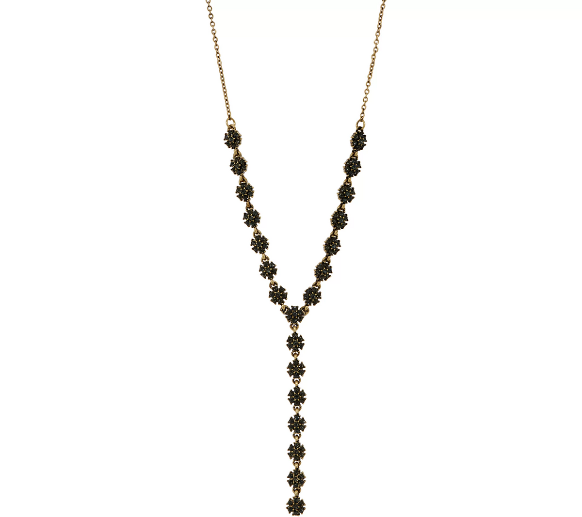 LOGO Links by Lori Goldstein Mini Flowers Silver-Black Necklace