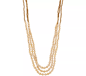 31 Bits Triple Strand Beaded Dreamer Necklace