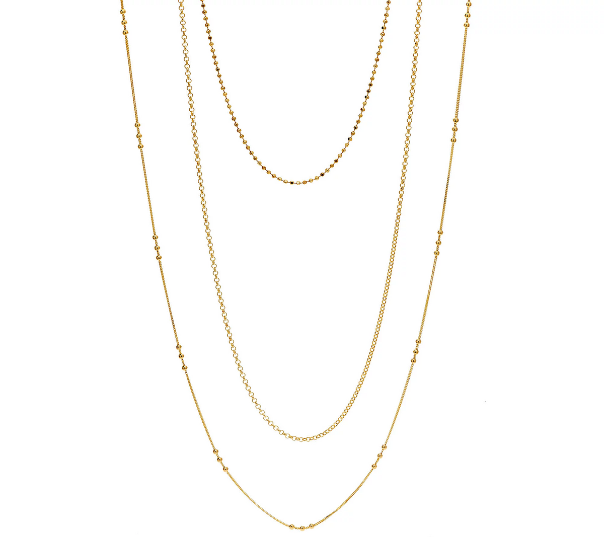 Bronze Set of 3 Chains with Magnet Clasp by Bronzo Italia