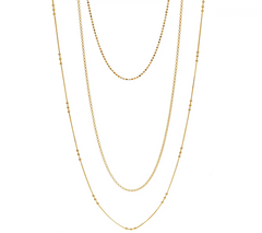 Bronze Set of 3 Chains with Magnet Clasp by Bronzo Italia