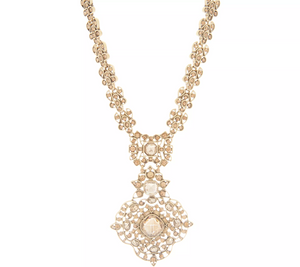 LOGO Links Estate Style Goldtone Pendant Necklace