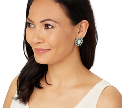 EXEX by Claudia Agudelo Sterling Silver Gemstone Cluster Earring, Size 1-1/4"