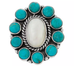 EXEX by Claudia Agudelo Sterling Silver Gemstone Cluster Ring, Size 7