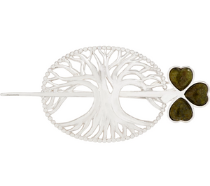 Connemara Marble Sterling Silver Tree of life Sweater Pin