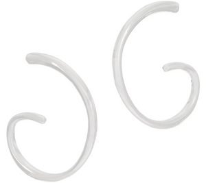 RLM White Bronze Shell Hoop Earrings