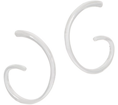 RLM White Bronze Shell Hoop Earrings