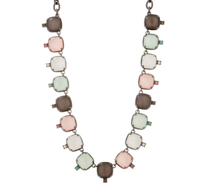 LOGO Links by Lori Goldstein Mystic Moonstone Gunmetal Necklace