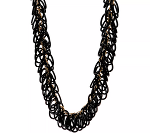 LOGO Links by Lori Goldstein Black Loopy Links Necklace
