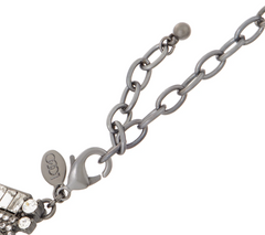 LOGO Lavish Links by Lori Goldstein Art Deco Estate Gunmetal Necklace