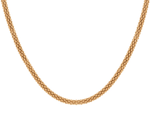 Italian Silver Bold 18" Coreana 18K Yellow Sterling Silver Necklace