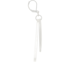 The Carrie - Lucite and Metal Silver Tone Hoop Earrings