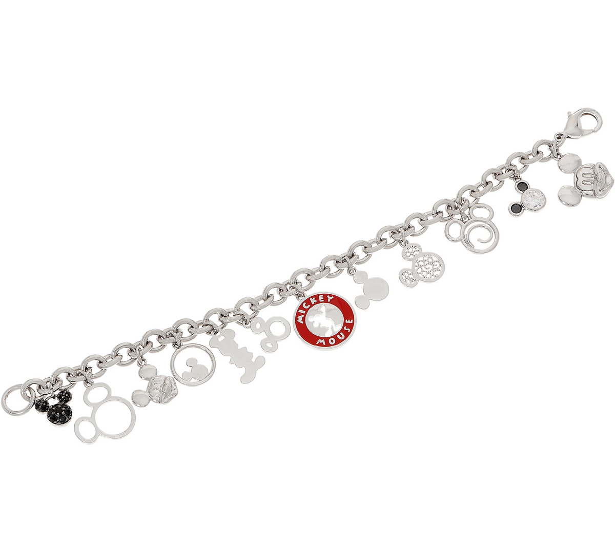 Mickey's 90th Birthday "Mickey Through the Years" Charm Bracelet, 7-1/2"