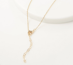 14K gold-plated Sterling Silver Diamond Cut Lace Bead 18" Necklace by Silver Style