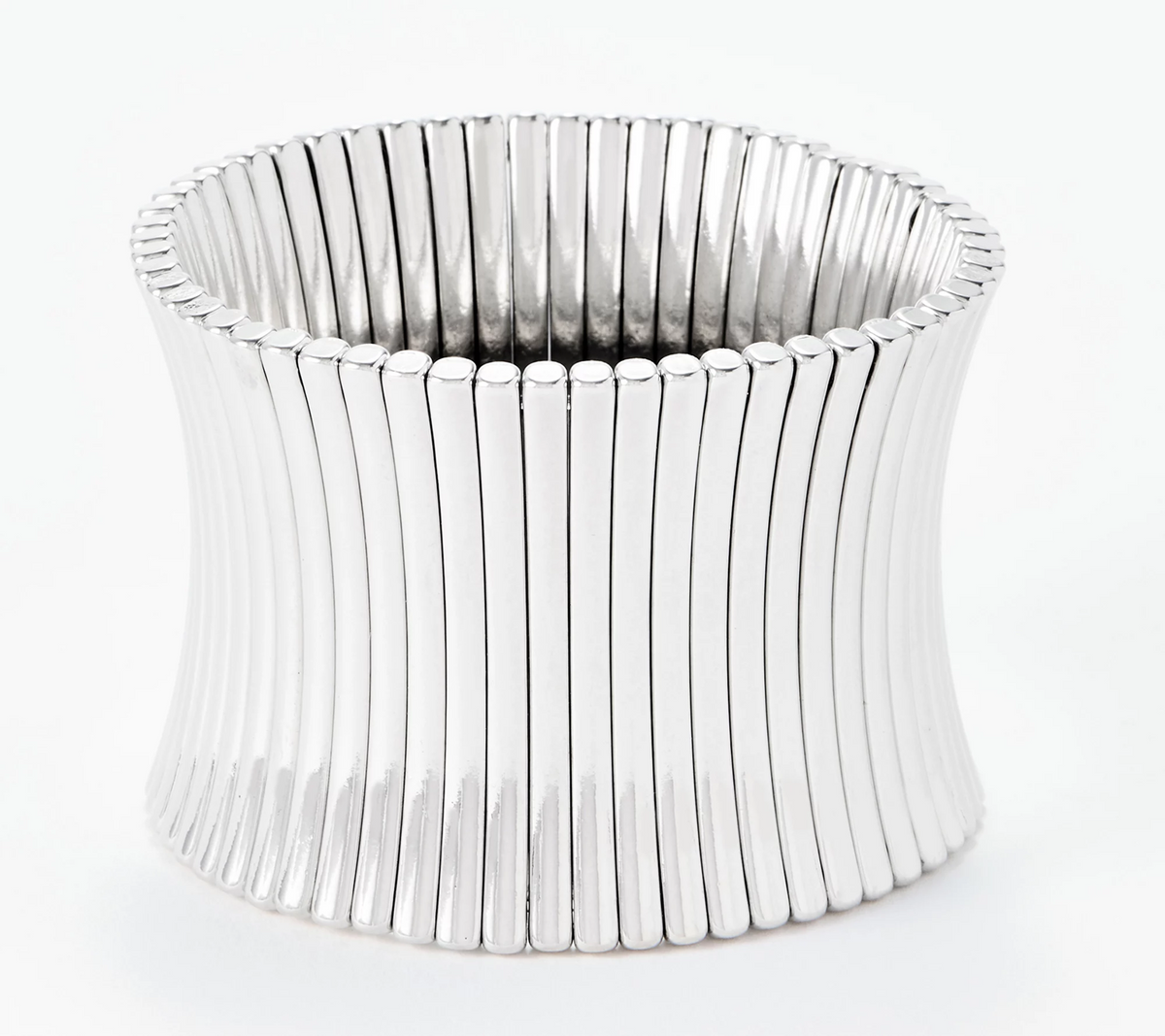 Susan Graver Metal Cuff Stretch Bracelet Large / X-Large