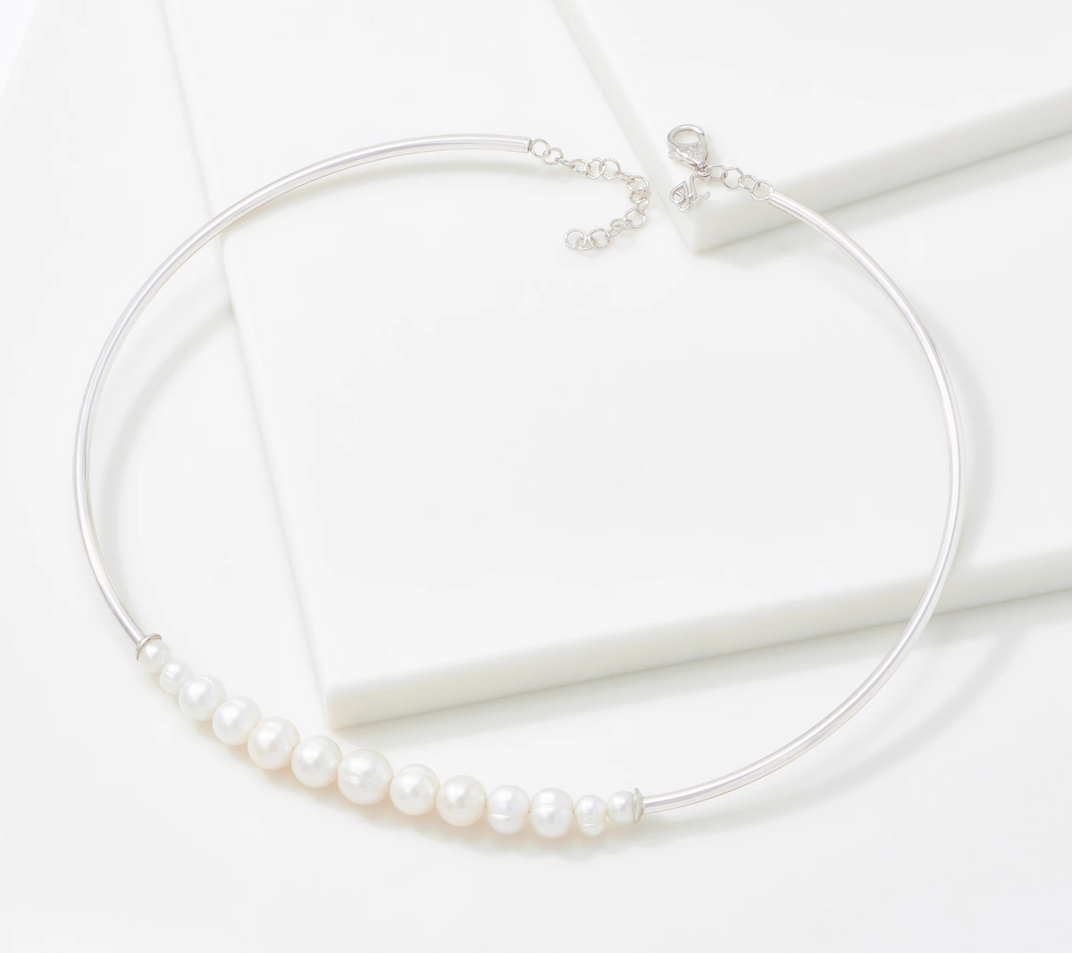 Honora Sterling Silver Cultured Pearl Collar Necklace