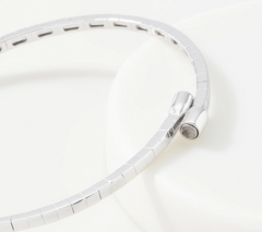 Affinity Gems Sterling Silver Amethyst Gemstones Bangle Bracelet, Avg