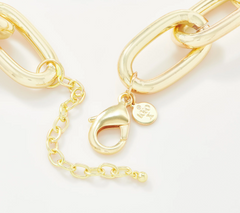 LOGO Links by Lori Goldstein Dare to be Bold Goldtone Necklace