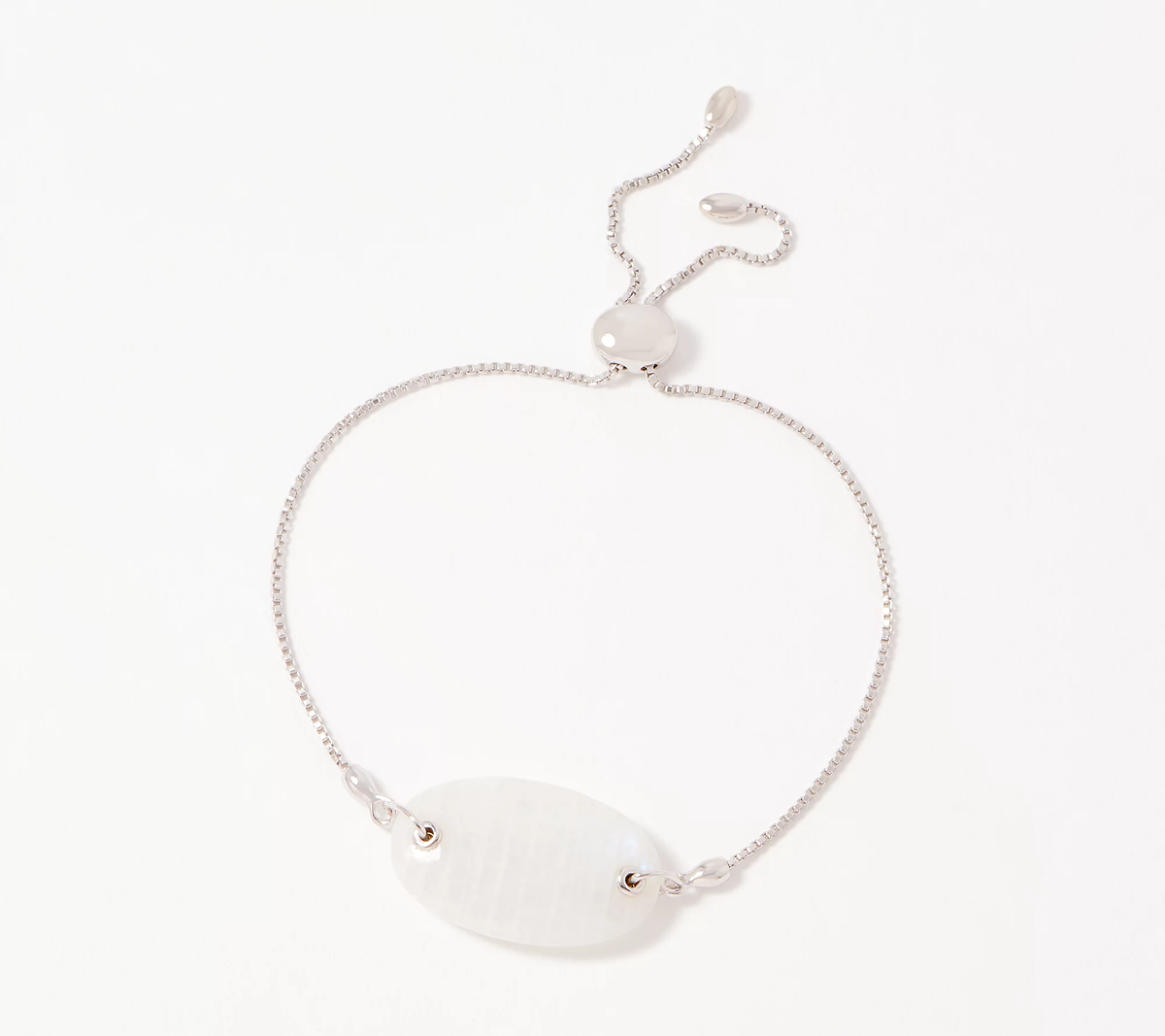 Generation Gems Opaque Gemstone Adjustable Bracelet Sterling Silver