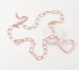 Attitudes by Renee Heart Gold Tone Necklace and Eyeglass Holder