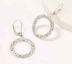 Silver Style Sterling Silver Byzantine Circle Hoop Earrings