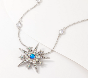 Kirks Folly North Star Bezel Chain Silvertone Necklace