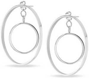Steel by Design Nested Stainless steel Hoop Earrings
