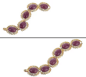 Isaac Mizrahi Live Oval Cabochon Wreath Link Bracelet