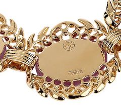 Isaac Mizrahi Live Oval Cabochon Wreath Link Bracelet