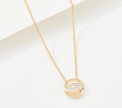 Affinity 14K Goldplated Sterling Silver Diamond Motif Necklace